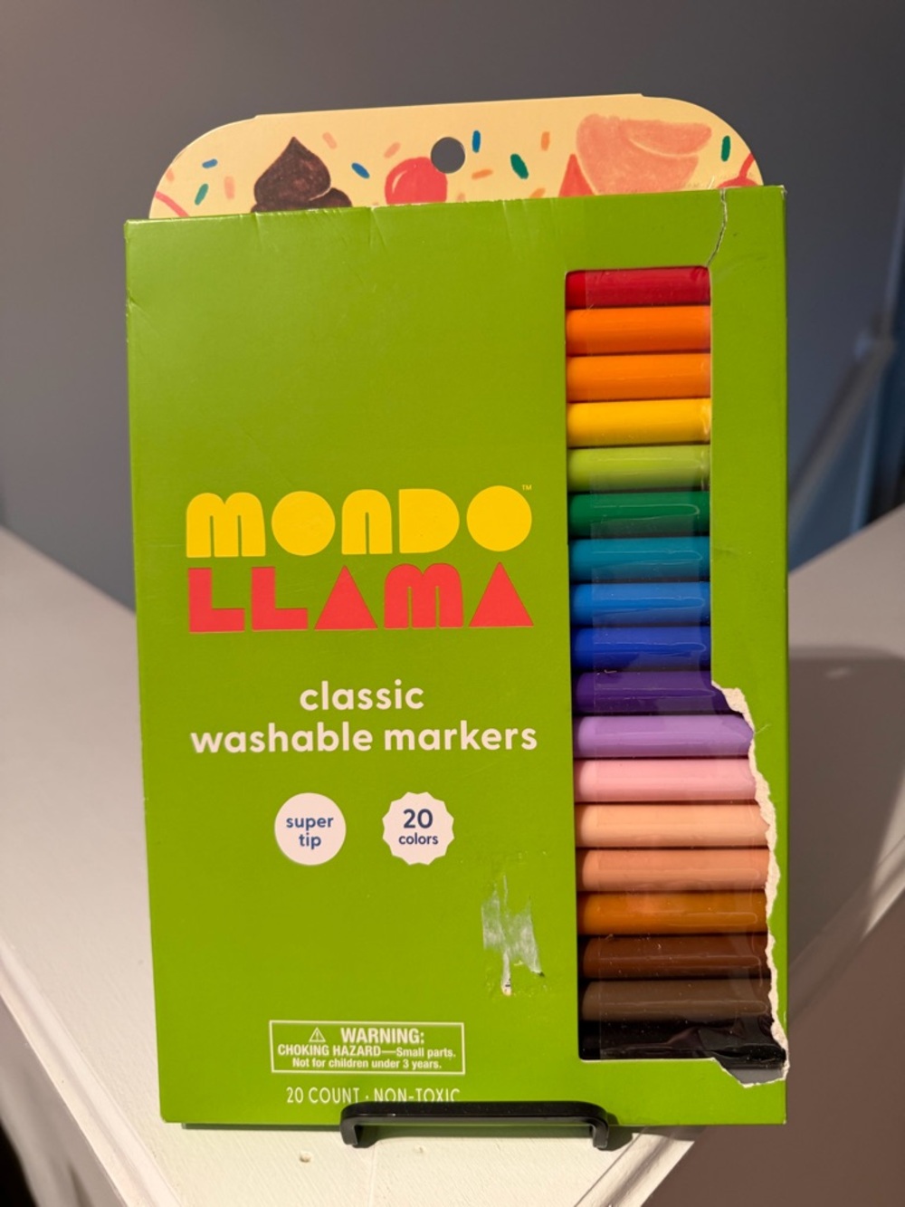 Mondo Llama Classic Washable Markers - 20 Color Set (Green Packaging)
